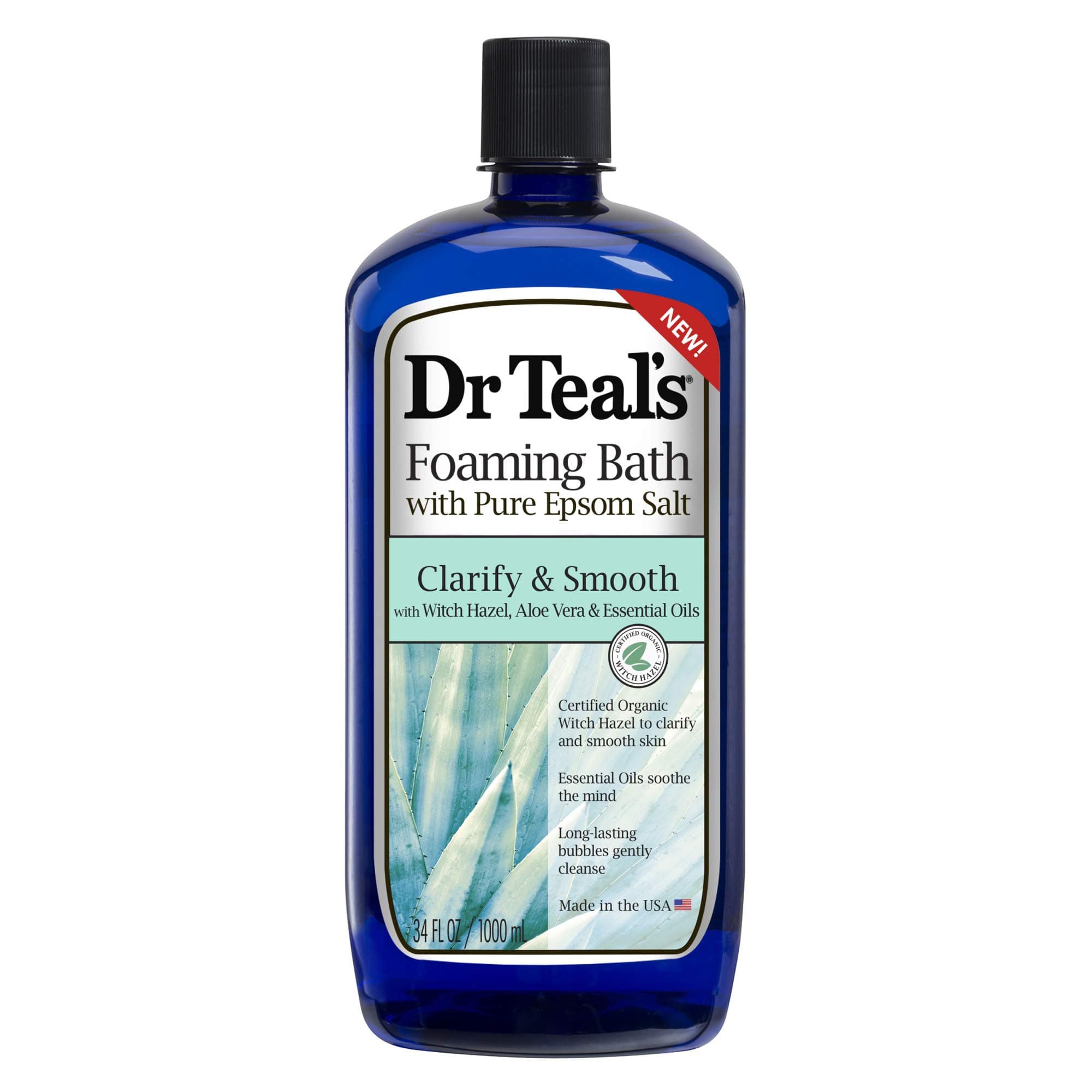 Dr Teal's Foaming Bath With Epsom Salt Witch Hazel & Aloe Vera 1000ml