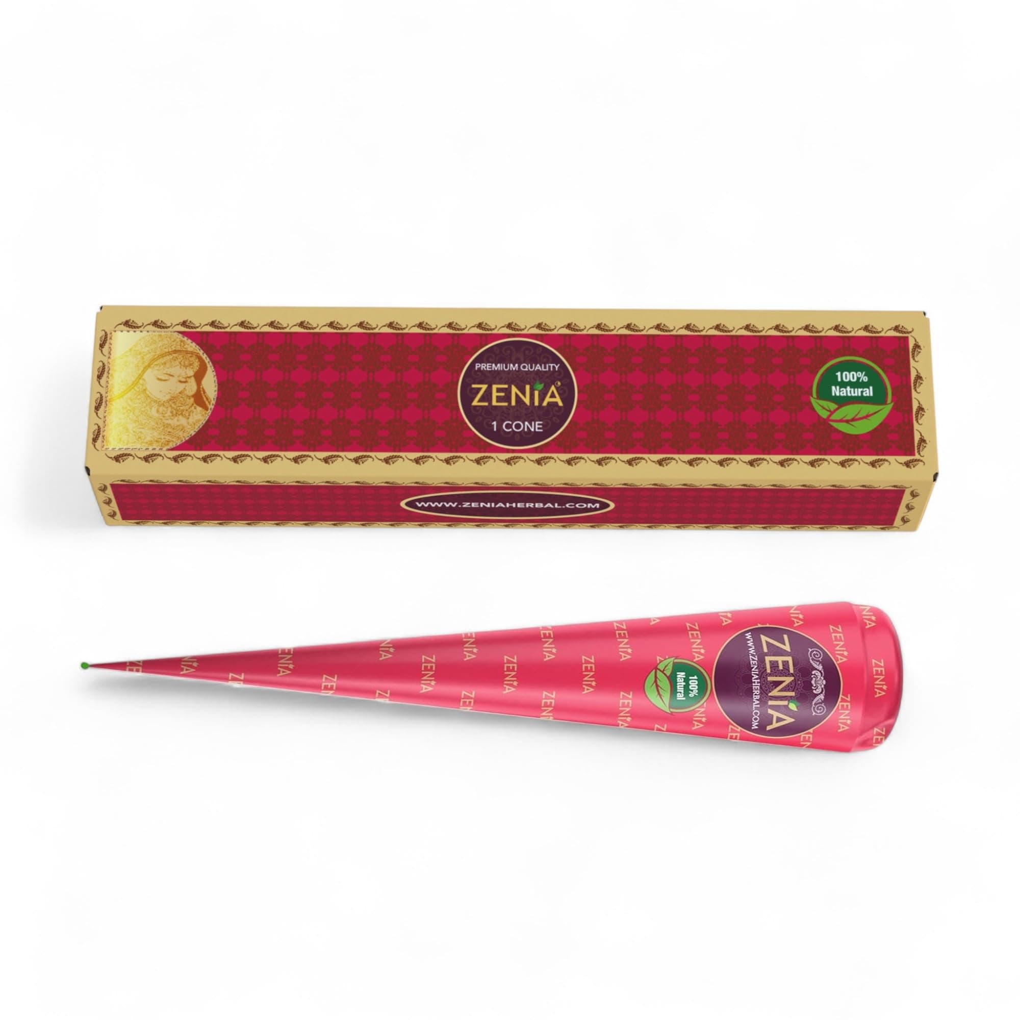 Temporary Tattoo Paste Cone | 1 Cone 25 grams | Indian Body Art Painting Drawing Tattoos Freckles (Reddish-Brown Color)