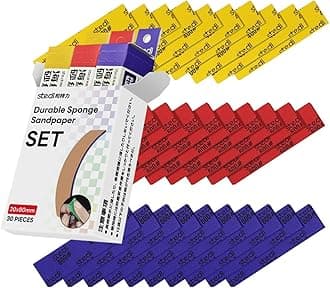 Sanding Sponge for Model Gundam Building,3mm Hobby Model Tools Hand Sanding Block Waterproof Wet Dry Reuse #400#600#800 Grit Sandpaper, 30 Sheets