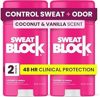 Deodorant Antiperspirant for Women | Clinical 48 Hour Sweat & Odor Protection, Coconut & Vanilla (2 Pack)