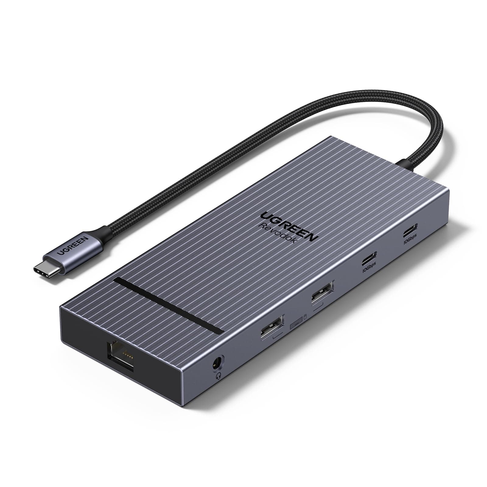 UGREEN Revodok Pro 11-in-1 Docking Station USB C Hub, 4K@120Hz DisplayPort + 4K@60Hz HDMI Expansion, 2x 10Gbps USB-C, 2x USB-A, 100W PD Rapid Charging, 1000Mbps Ethernet, SD/TF Card Reader, 3.5mm Port, Laptop Dock Compatible with Thinkpad/HP/Dell