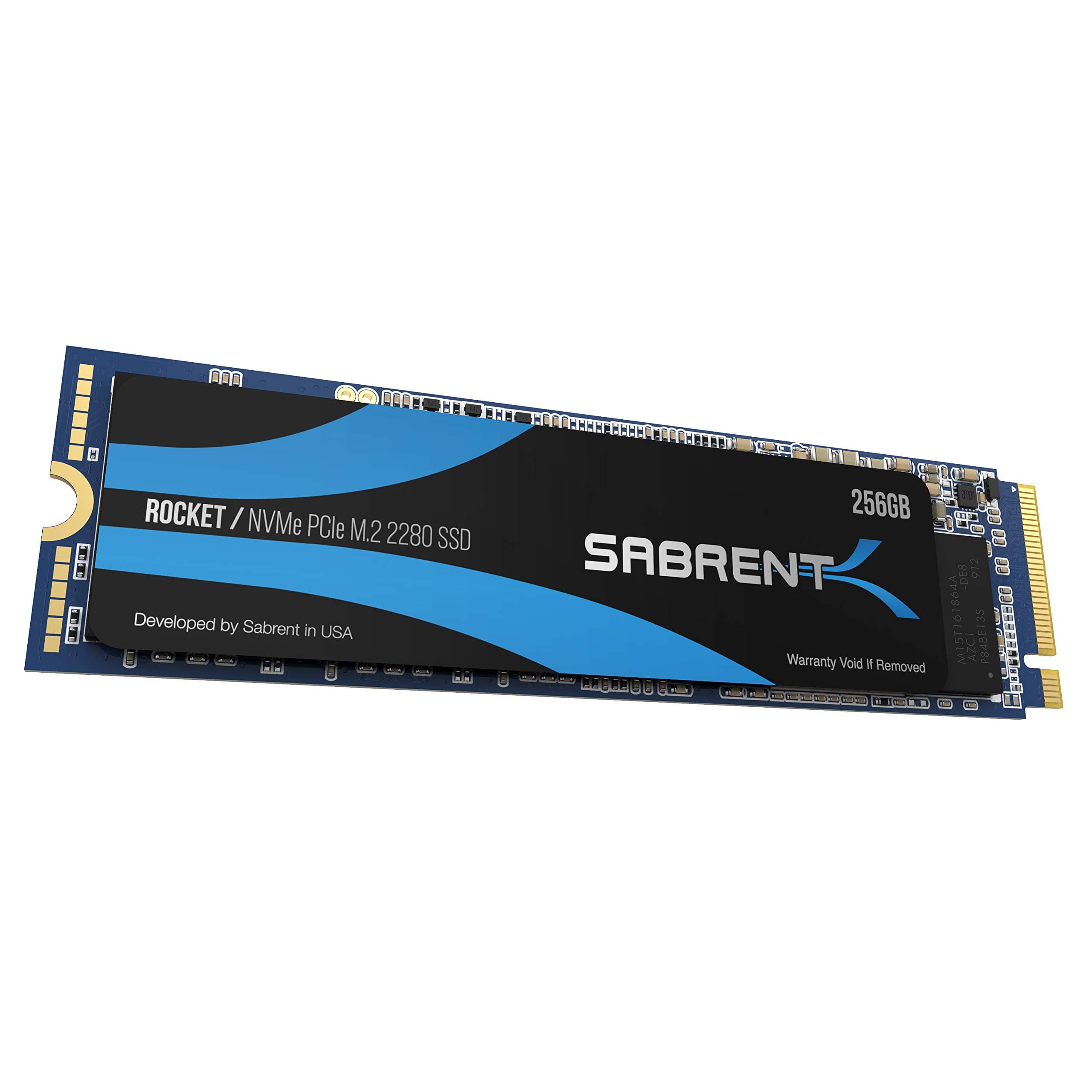 SABRENT M.2 NVMe SSD 256GB Internal Solid State 3400MB/s Read, PCIe 3X4 2280, M2 Hard Drive High Performance Compatible with PCs, NUCs Laptops, and Desktops (SB-ROCKET-256)