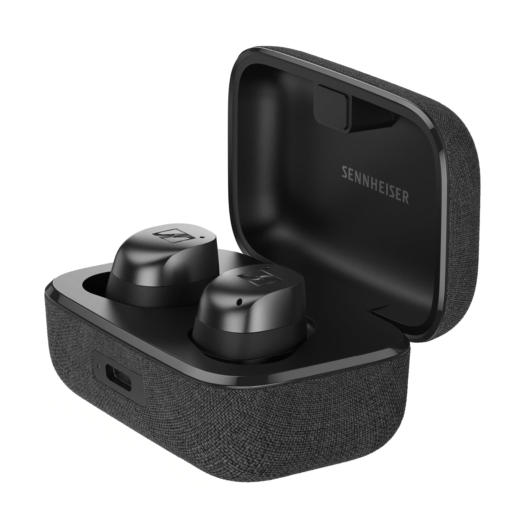 MOMENTUM True Wireless 4 Earbuds,TrueResponse Drivers, Lossless Audio, Auracast, Adaptive ANC, Anti‑Wind+Transparency Modes, 30 Hrs Battery, Qi Fast Charge,6‑Mics,1Y Warranty,Black-Graphite