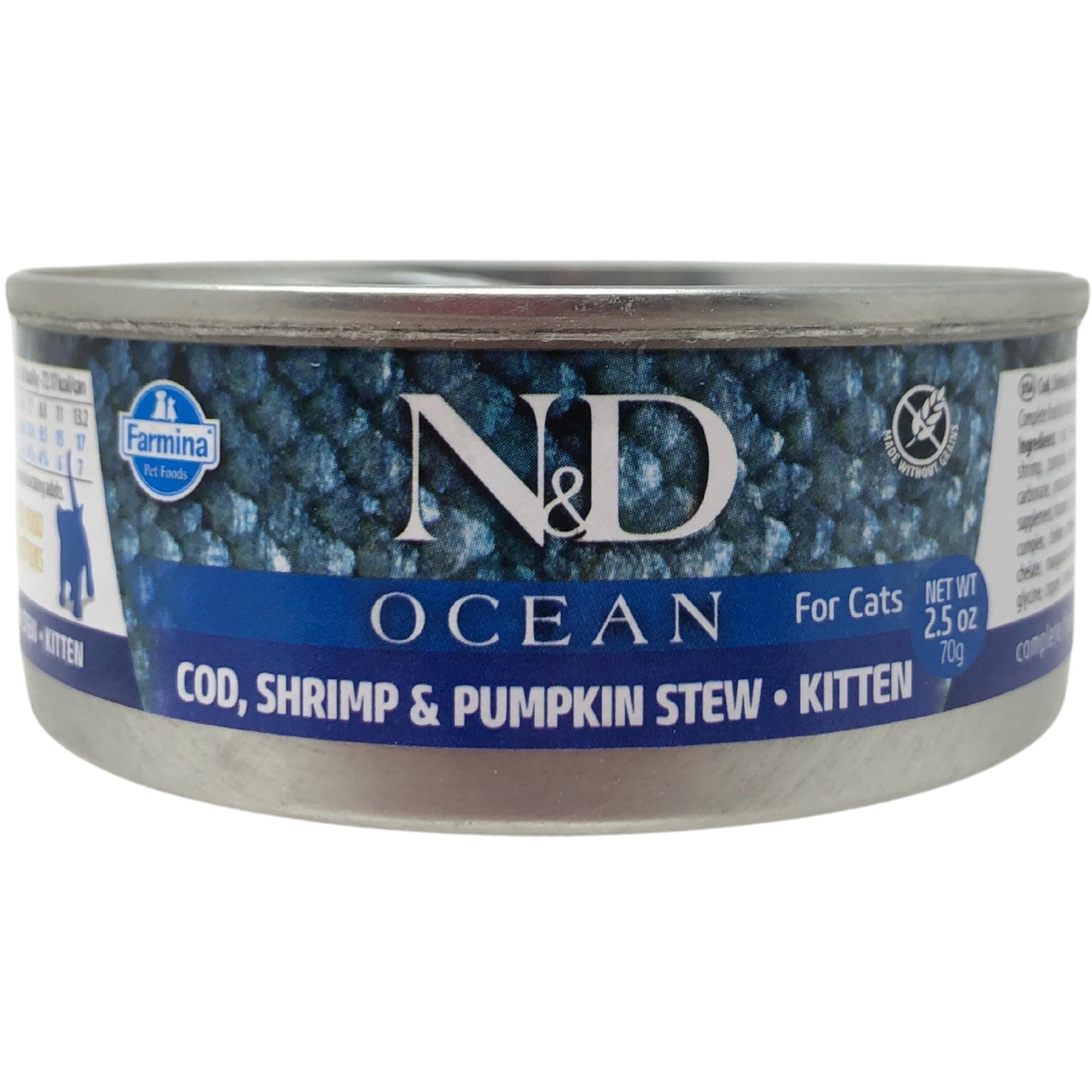 Farmina N&D Ocean Cod, Shrimp & Pumpkin for Kittens 2.8 Ounce Cans, Case of 12