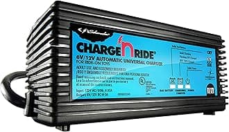 Schumacher Electric 6 Volt / 12 Volt Battery Charger for Ride on Toys - Charge 'N Ride CR7-3 Amp, Fully Automatic 6V / 12V Battery Charger - Charge a 3 or 4 Wheeled Toy Car Battery 3X Faster