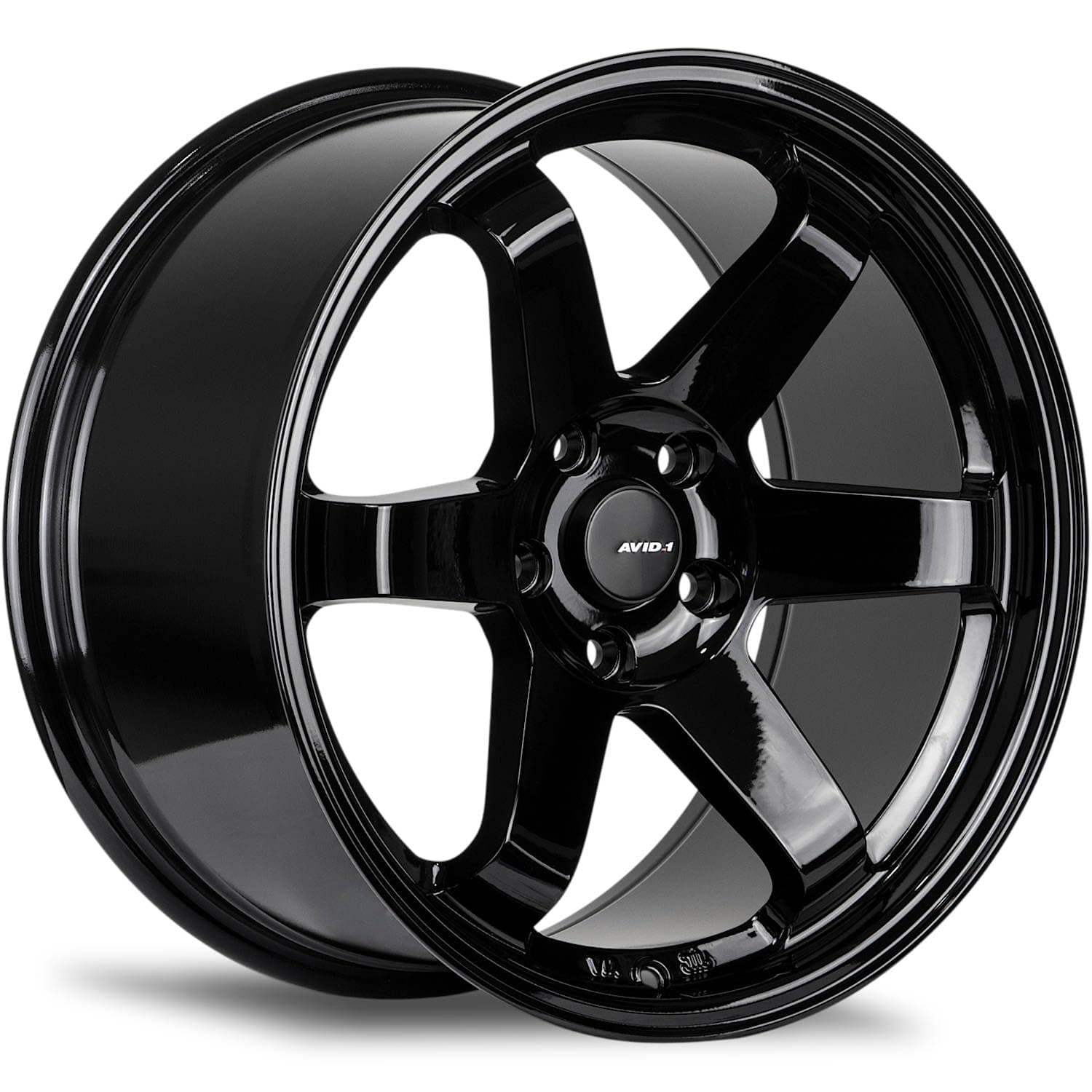 AVID.1 AV-06 Gloss Black 18x9.5 Custom Wheel – Fits 5x100 Bolt Pattern with +38 Offset – Lightweight Performance Alloy Wheel – Aggressive Street Style & Track-Ready Car Accessories
