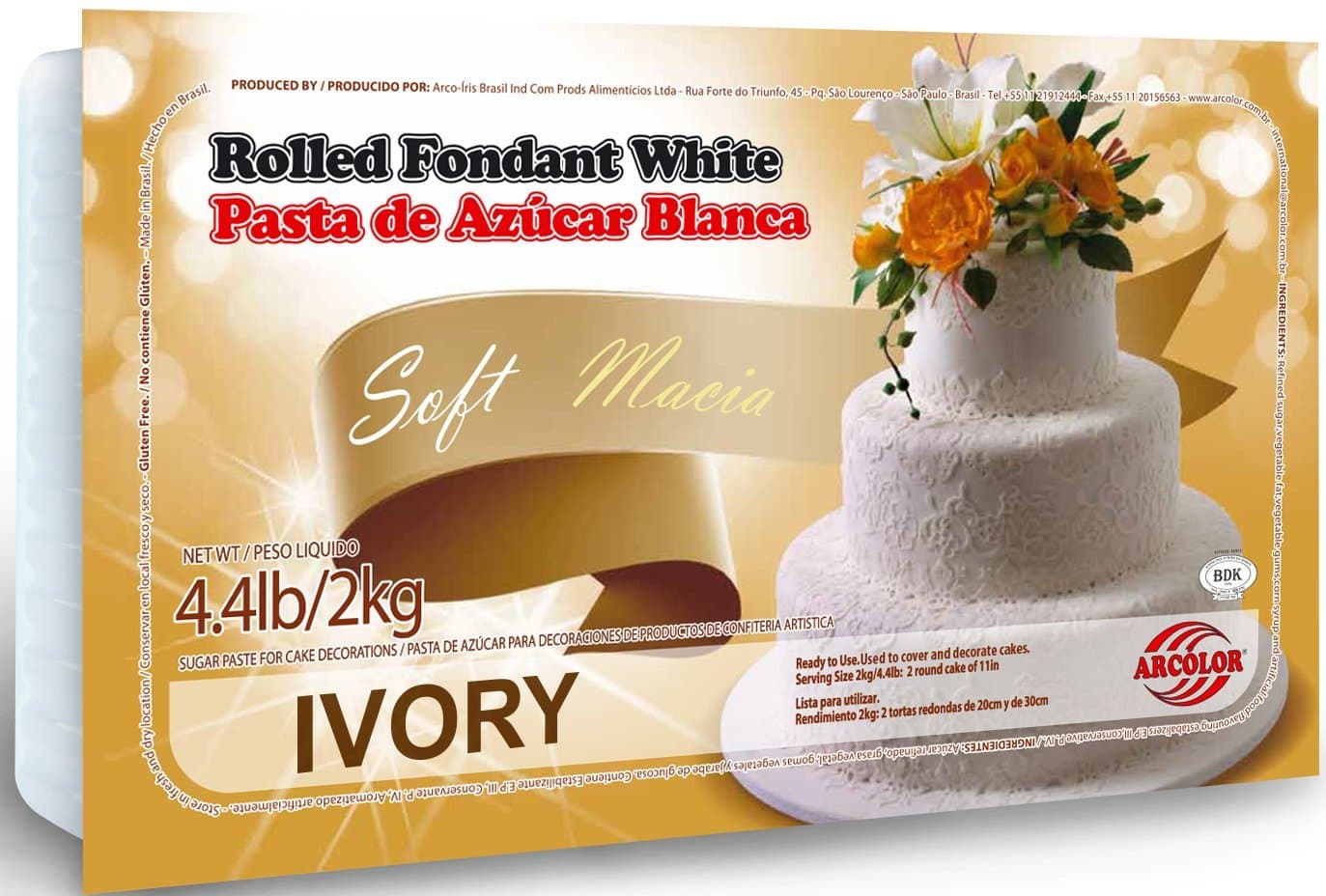 Vanilla Fondant 4.4 Lbs (Ivory)