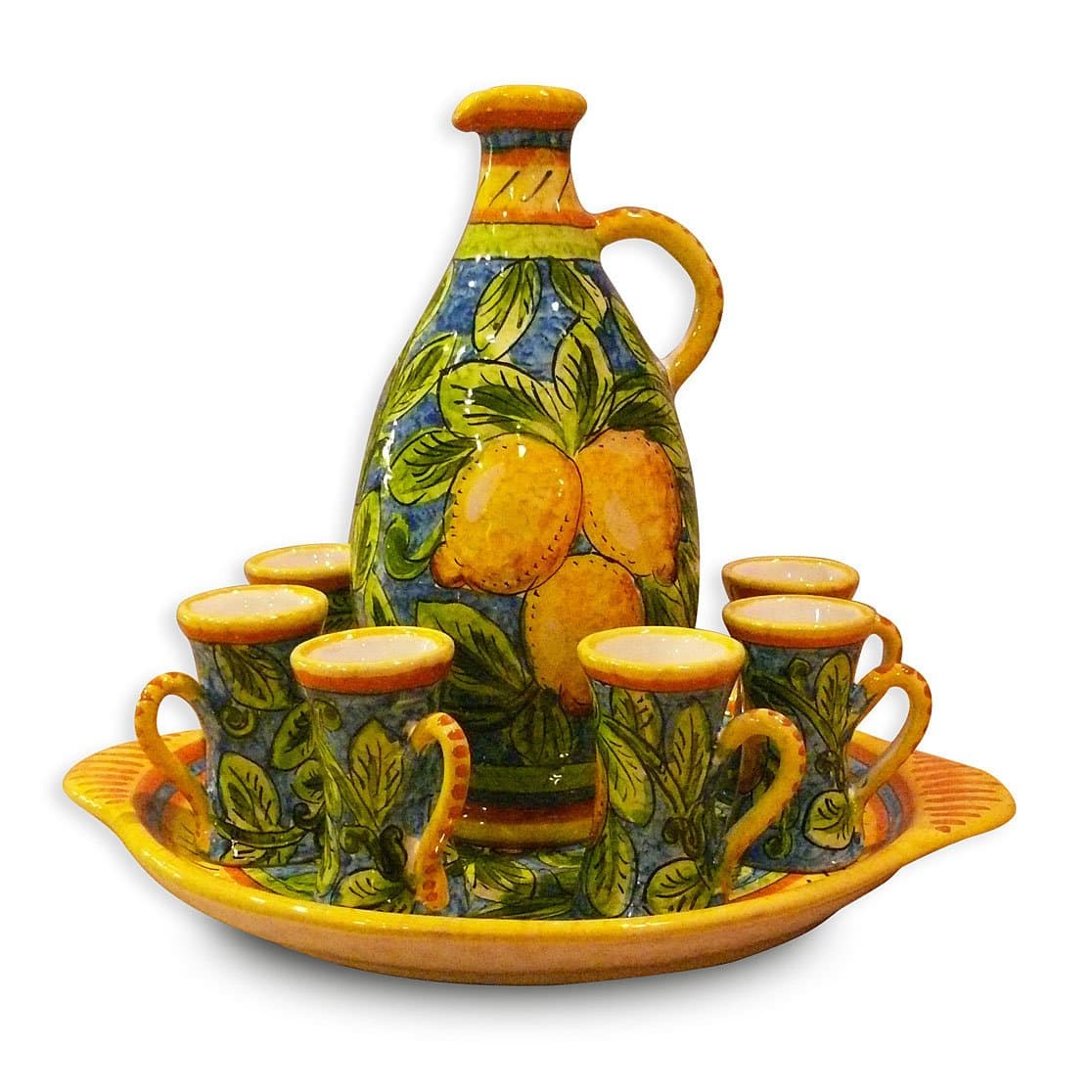Handmade Limone 8 pc. Limoncello Set From Italy