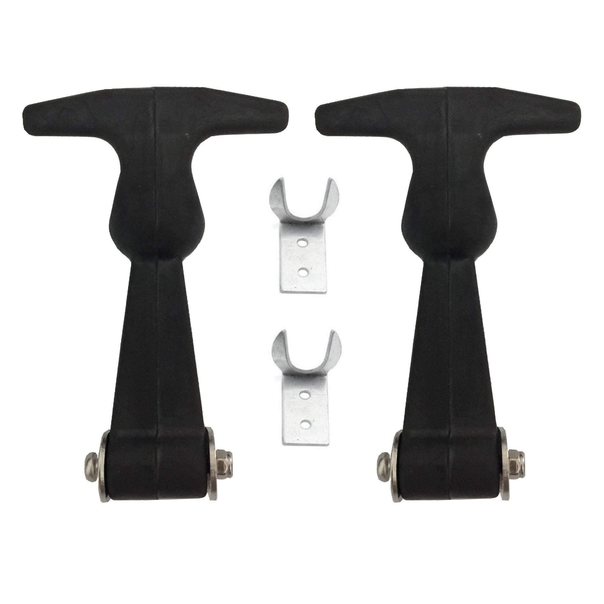 Creatyi 2 PCS 4.7'' Rubber Flexible Heavy Duty Premium SUS304 Stainless Steel T-Handle Draw Latches