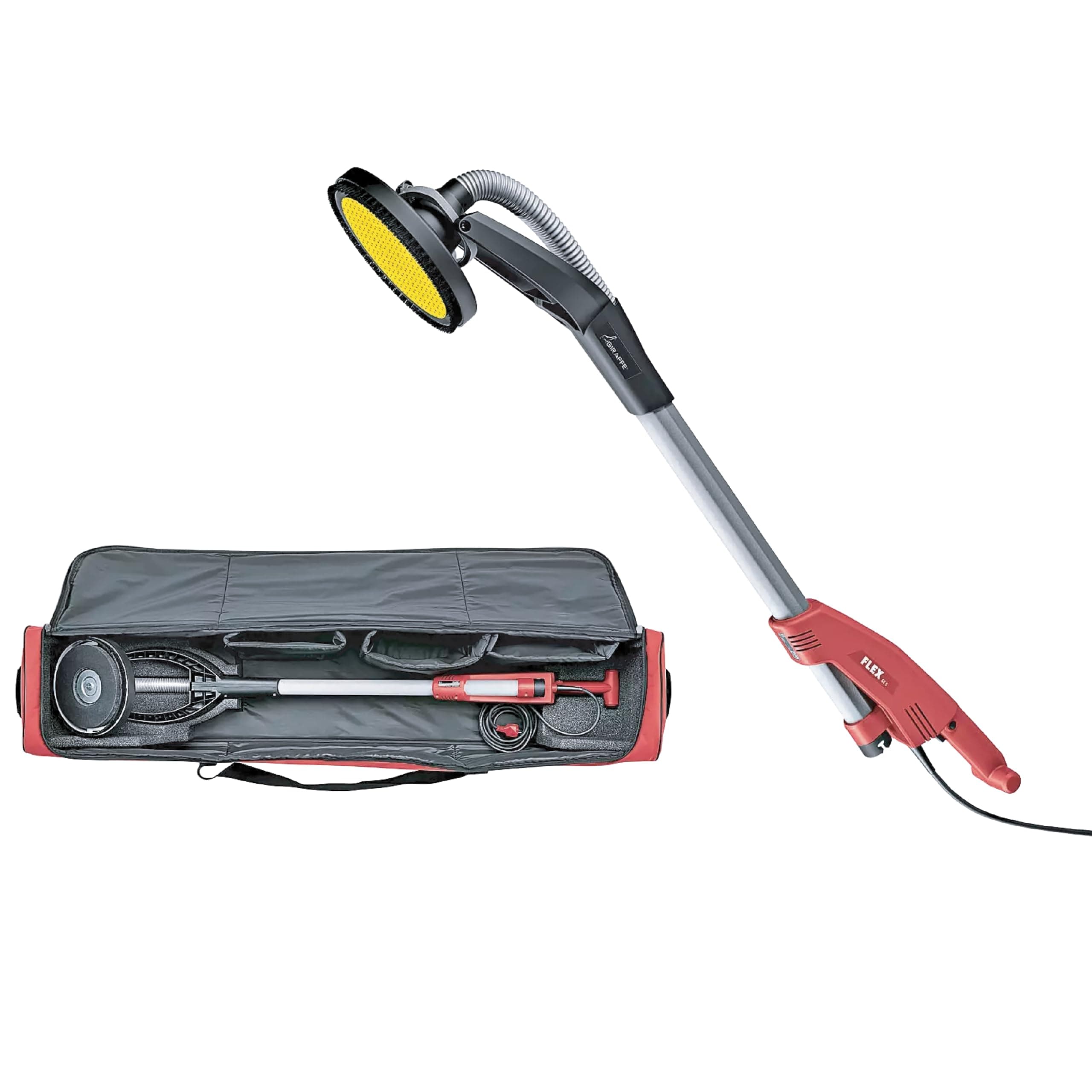 FLEX - Giraffe GE-5 Wall, Drywall and Ceiling Sander with Carry Bag, 110V, 225mm - 419435-270 W - 1650 RPM - Includes Giraffe Toolbag - Force Transmission, Speed Selection with Dust Proof Switch