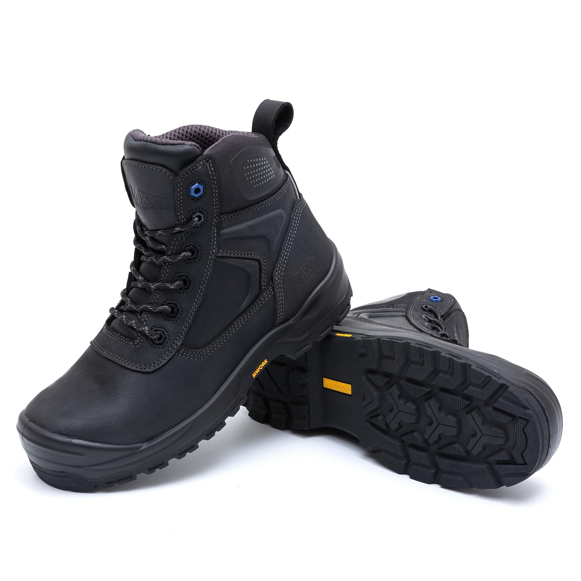 MWORK 6" Safety Work Boots For Men Water Resistant Composite Toe Puncture Resistant EH Non Slip No Metal ASTM F2413-18 Comfortable&Durable MW9276