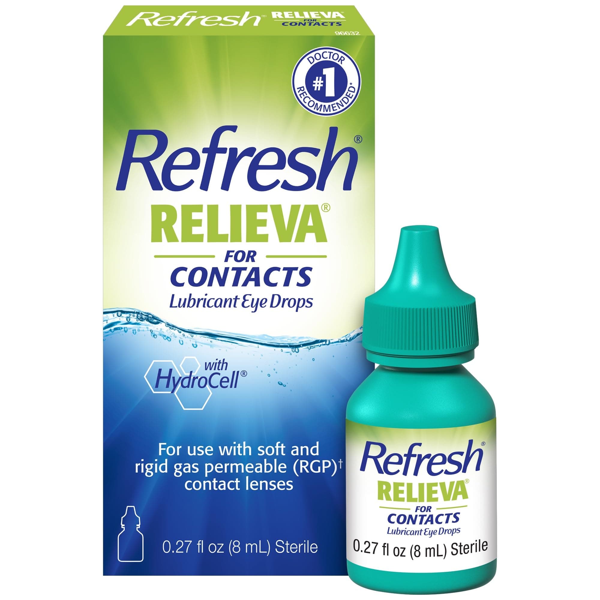 Relieva for Contacts Lubricant Eye Drops For Dry Eyes, 0.27 Fl Oz Sterile