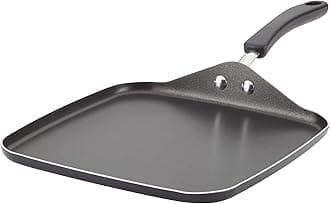 Farberware Cookstart DiamondMax Nonstick Square Grill Pan/Griddle, Dishwasher Safe, 11 Inch - Black