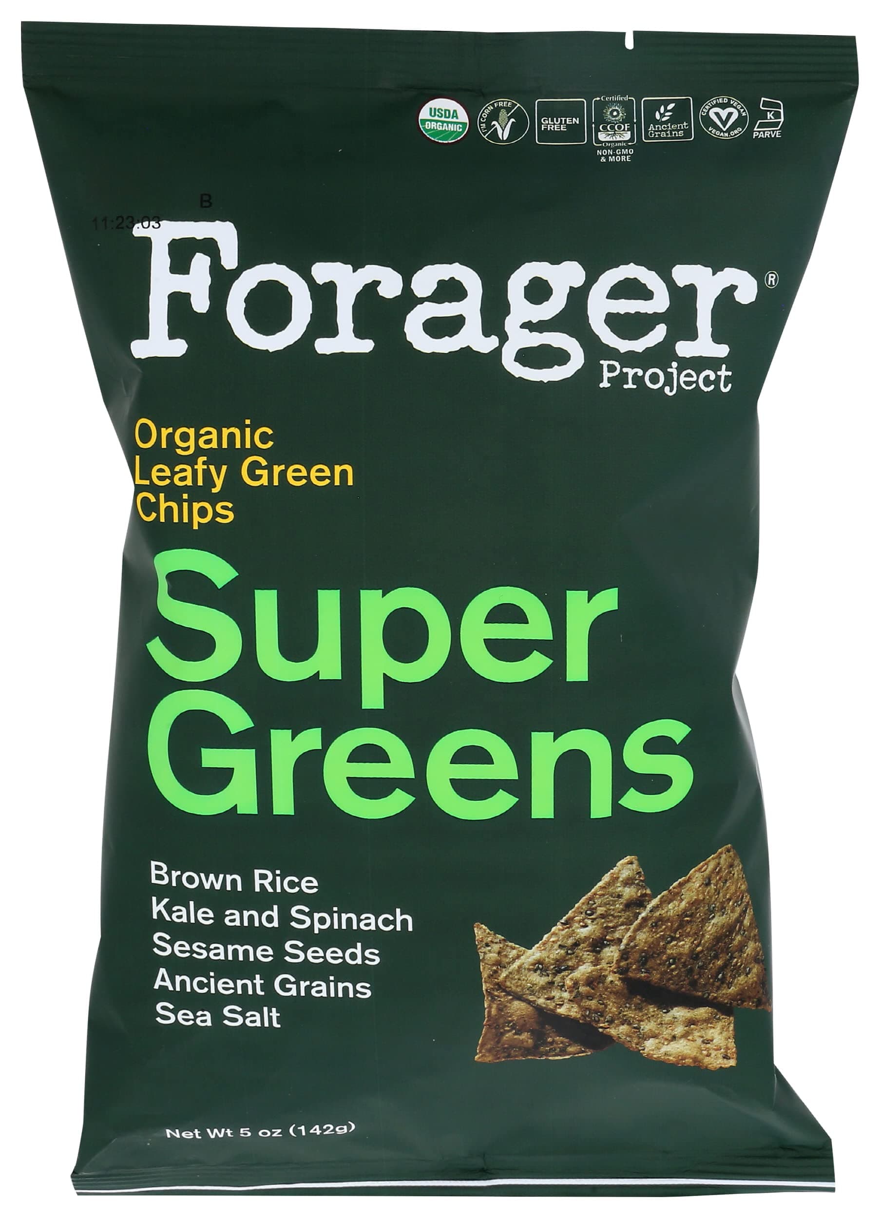 Forager Project, Organic Super Greens Vegetable Chips, 5 Ounce