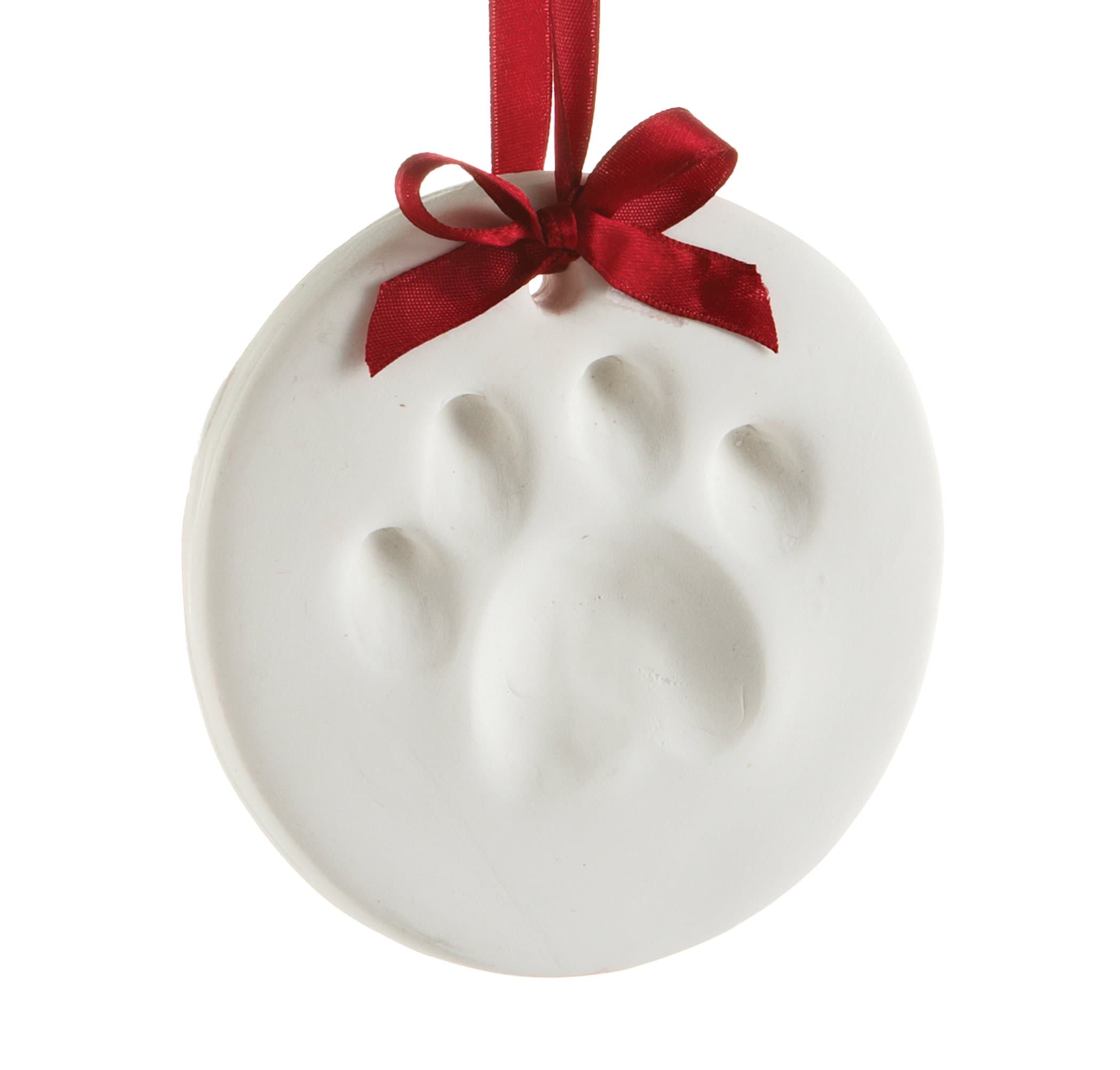 pawprints clay ornament