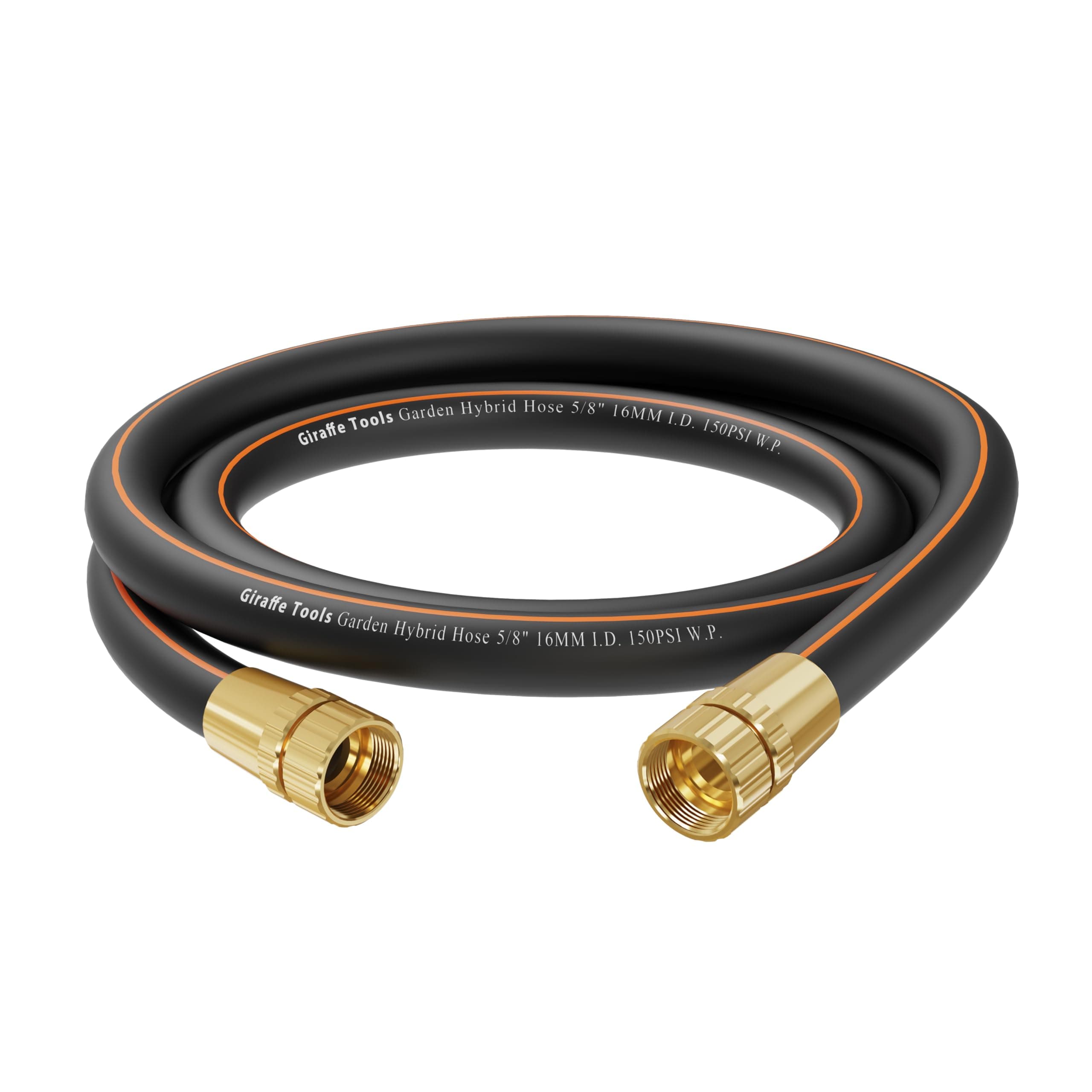 Giraffe Tools Leader Hose 6ft x 5/8", Short Water Hose Heavy Duty for Hose Reel, Lightweight, Flexible with Female Female Fittings