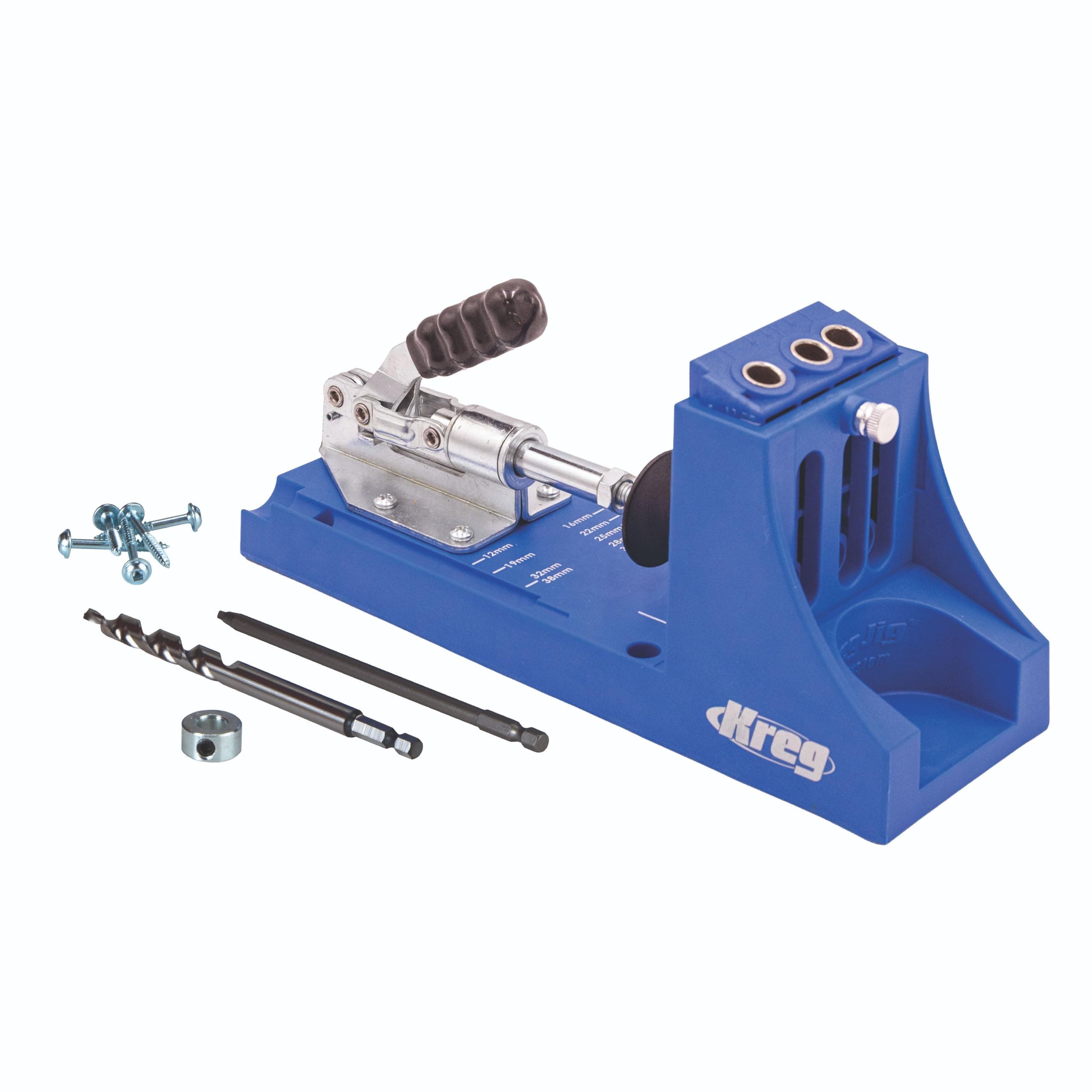 Kreg K4 Pocket Hole Jig - Adjustable, Versatile Jig for Strong Joints - Create Perfect, Rock-Solid Joints - Easily Adjustable Drill Guides - For Materials 1/2" to 1 1/2" Thick