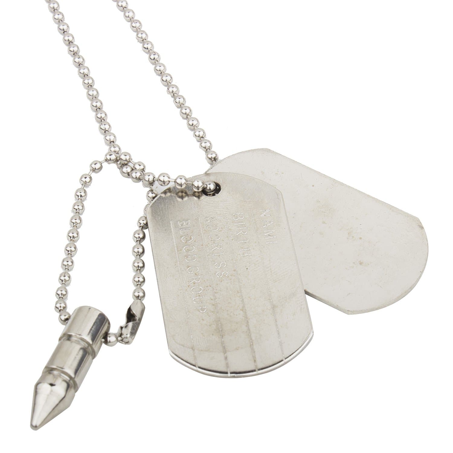Naveli Silver US Army Inspired Pendent with Chain for Boys/Men