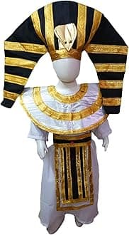 BookMyCostume Polyester Egyptian Pharoah King Tutankhamun International World Costume|Premium 3-4 Years