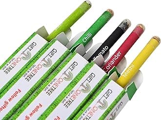 Plantable Seed Pencils | Pack of 15 Single Pencils | Best for Distributing in School on Birthday | Return Gift (1 Pencil in Box, 15, count)
