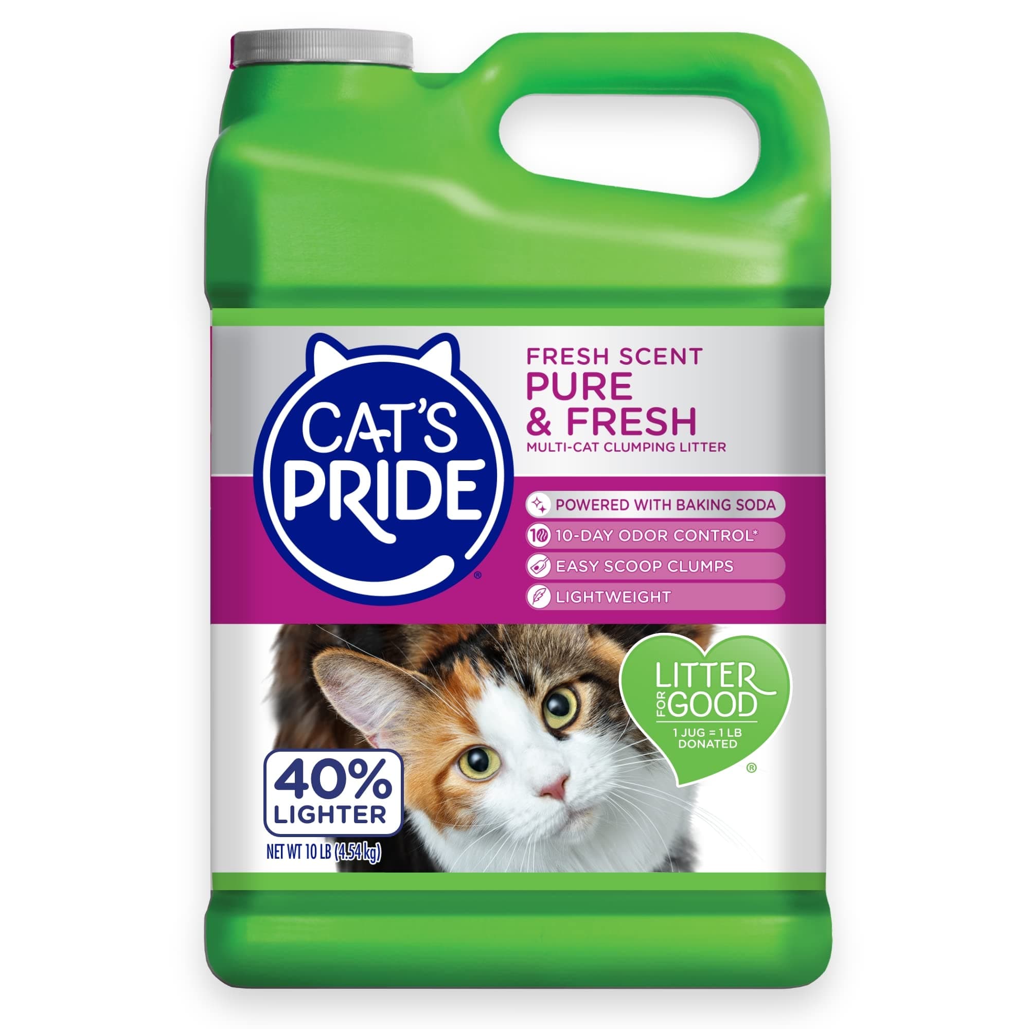 Cat's Pride Fresh & Light Ultimate Care Scented Multi-Cat Litter, 10 Pound, Single Pack
