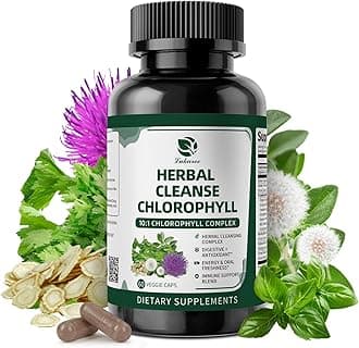 Lukaree Chlorophyll Herbal Complex Capsules, 60 Vegan Chlorophyll Capsules for Detox, Digestion, Gut & Skin Health, Energy & Immune Support, Long-Term Freshness & Well-Being