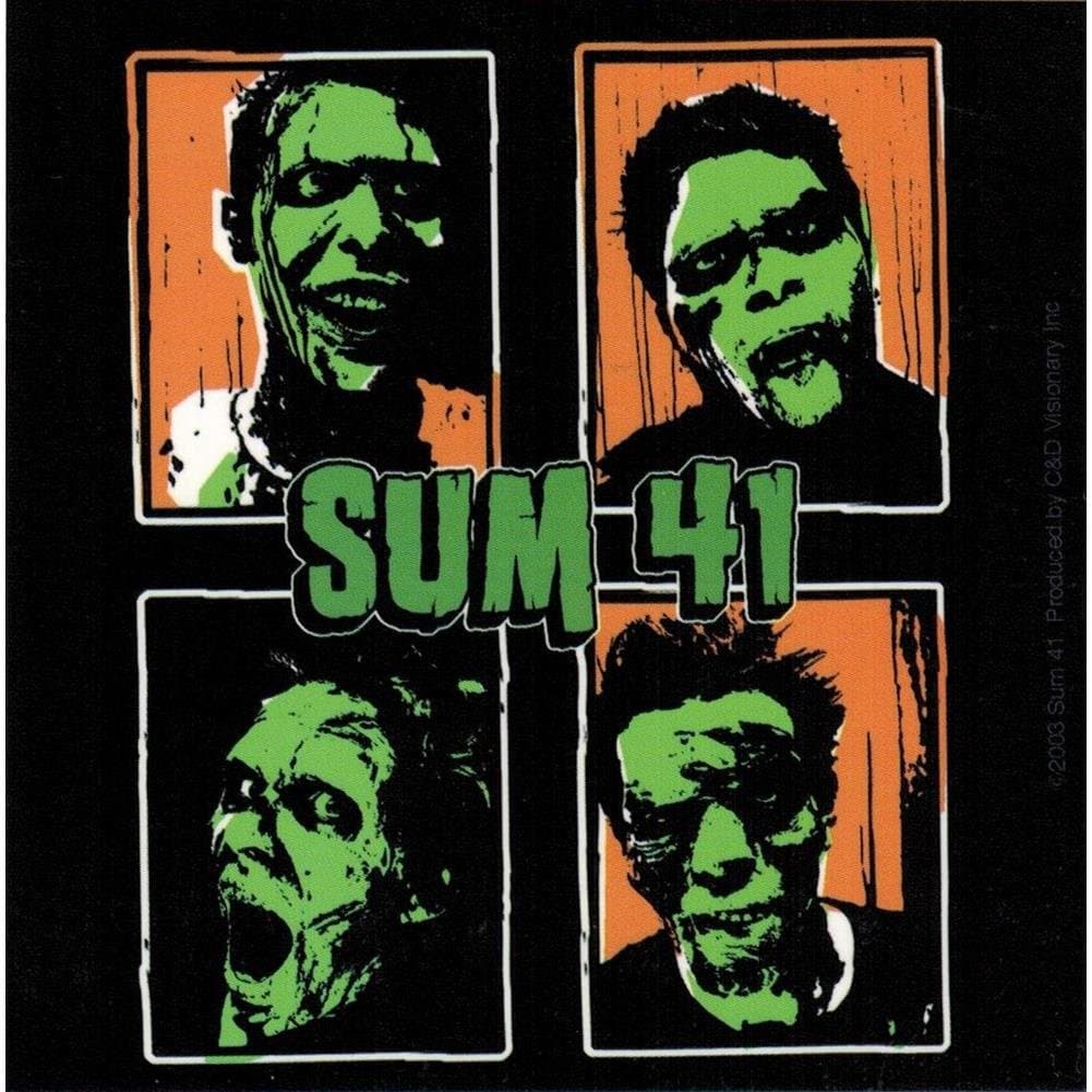 Sum 41 Green-Faced Band Members Sticker