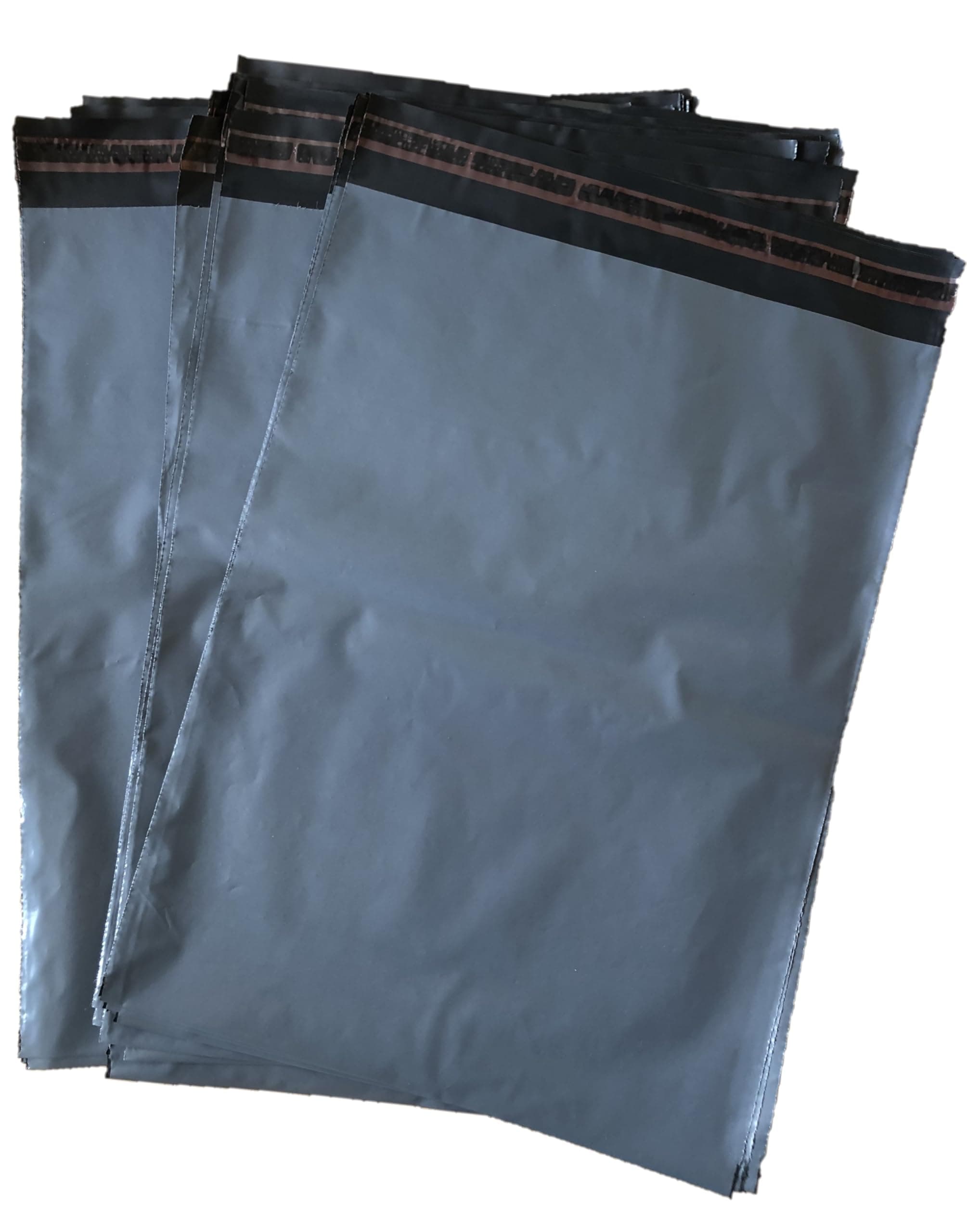 UKPS 10 Grey Colour Plastic Polythene Peel + Seal Mailing Postal Bags Large Size 12 x 16" / 305x405mm Self Seal Packing Packaging Postage Mail Sacks Mailers