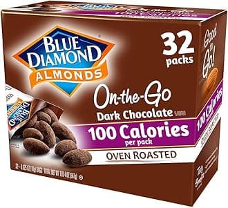 Dark Chocolate Cocoa Dusted Snack Nuts, 100 Calorie Packs, (Pack of 1, 32 Count Toal)