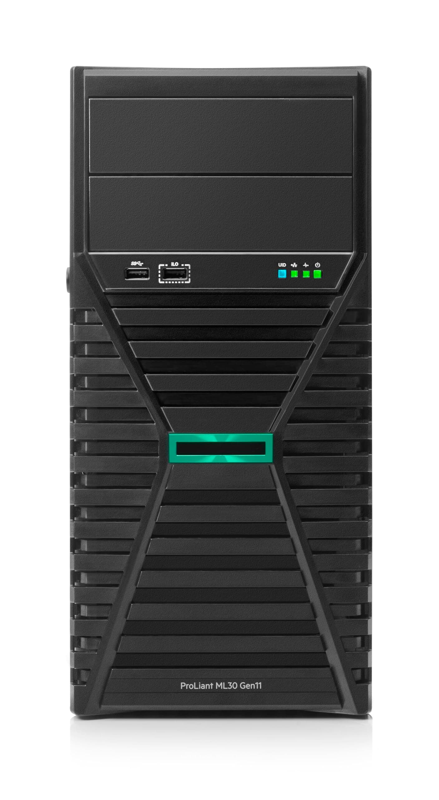 Hewlett Packard Enterprise ProLiant ML30 Gen11 Tower Server w/one Intel Xeon E-2434 Processor, 3.4GHz 4‑core 1P 32GB‑U 8SFF 2x960GB SSD 2x500W PS (HPE Smart Choice P72995-005)