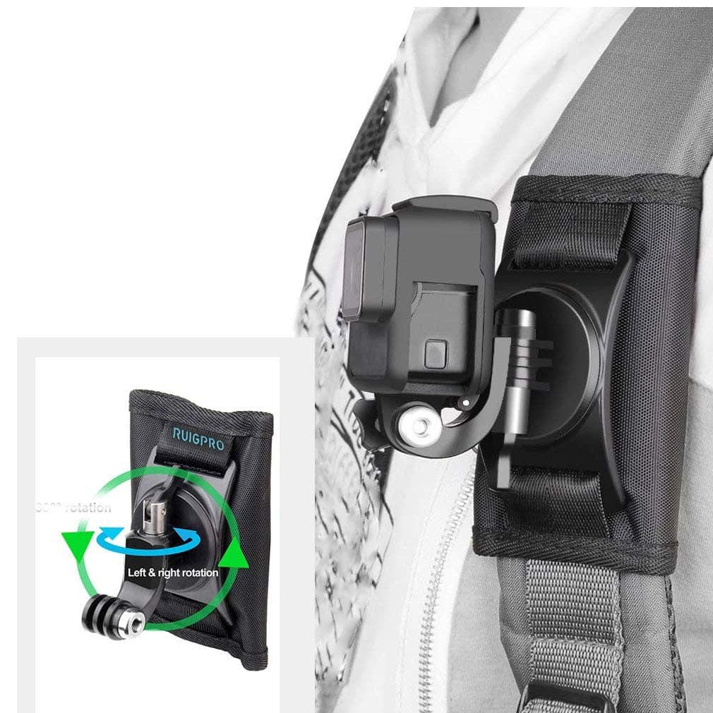 RUIGPRO Update Sport Camera Backpack Clip Mount 360 Degree Rotary for Xiaomi Yi for Gopro Hero8 7 6 5 4 Action Camera Accessories