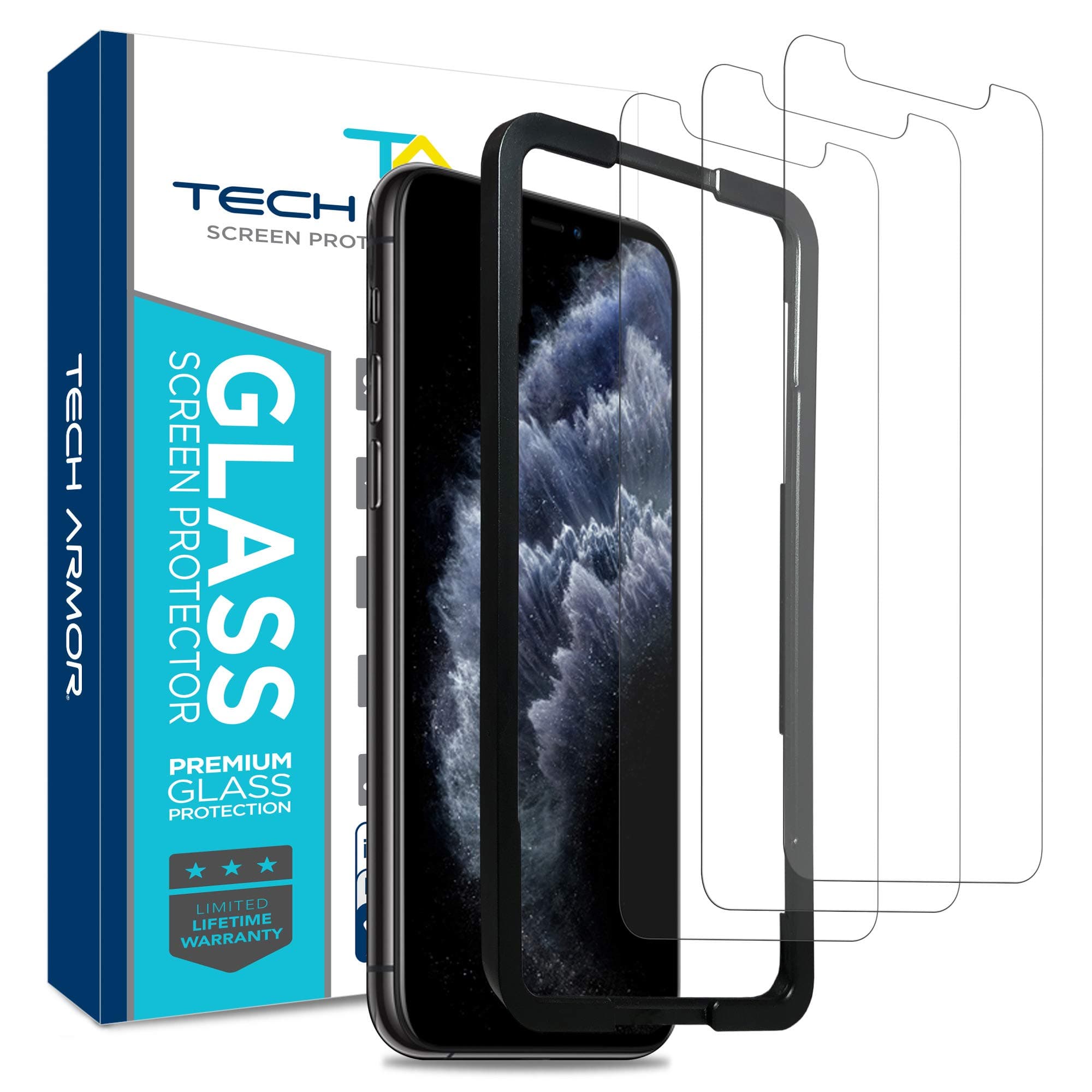 Tech Armor Ballistic Screen Protector Designed for New Apple iPhone 11 Pro Max and XS Max 6.5 Inch 2019 Tempered Glass 3 Pack