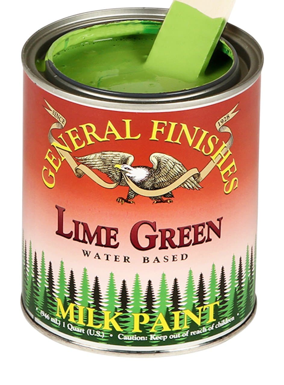 General Finishes Water Based Milk Paint, 1 Quart, Lime Green