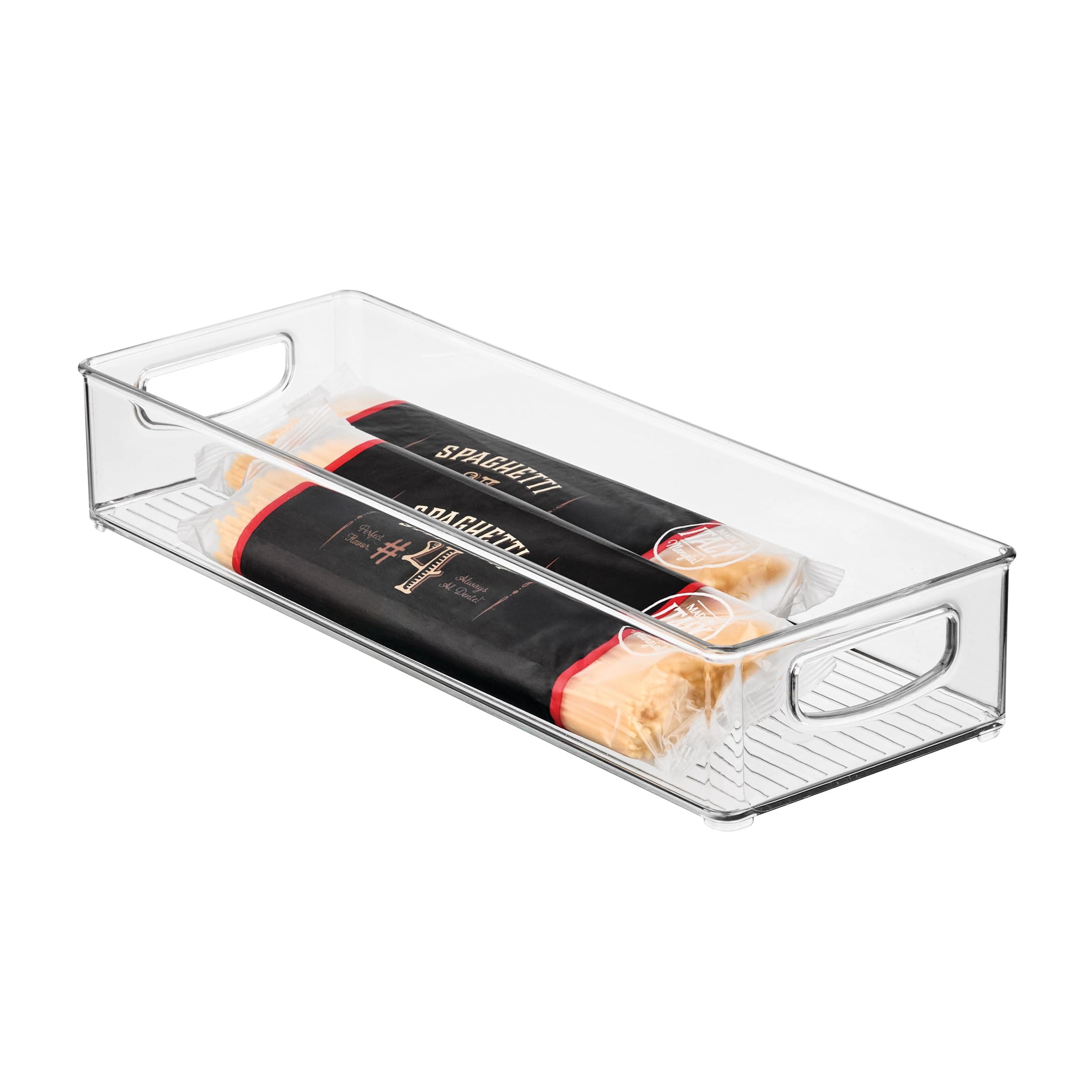 Home Kitchen Organizer Bin for Pantry, Refrigerator, Freezer & Storage Cabinet 16" x 4" x 3", Clear 16" x 6" x 3", Clear