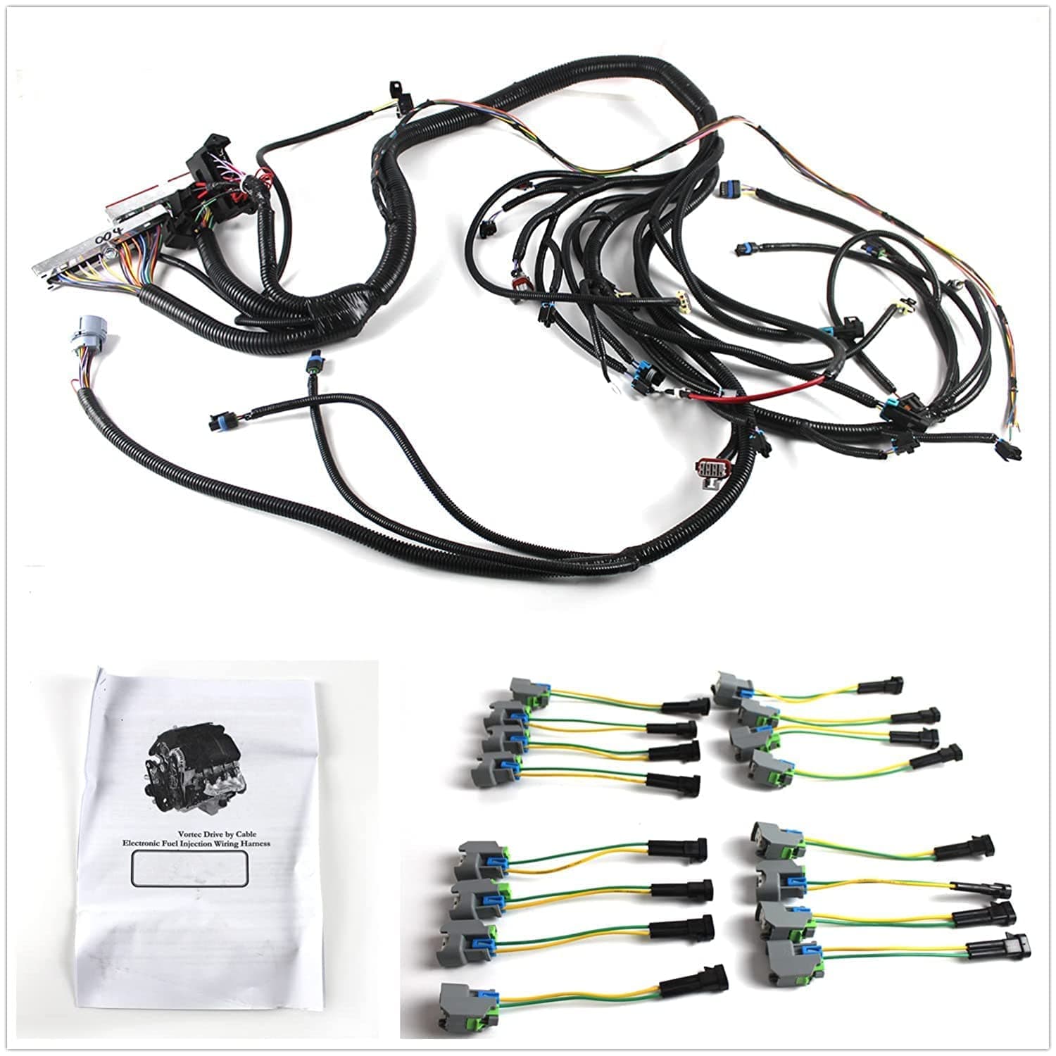 PANGOLIN W/4L60E Standalone Engine Wiring Harness 4L60E Stand Alone Engine Wire Harness for 03-07 DBW EV6 LS1 VORTEC Engine 4.8 5.3 6.0 W/4L60E Transmission Drive by Cable Aftermarket Part