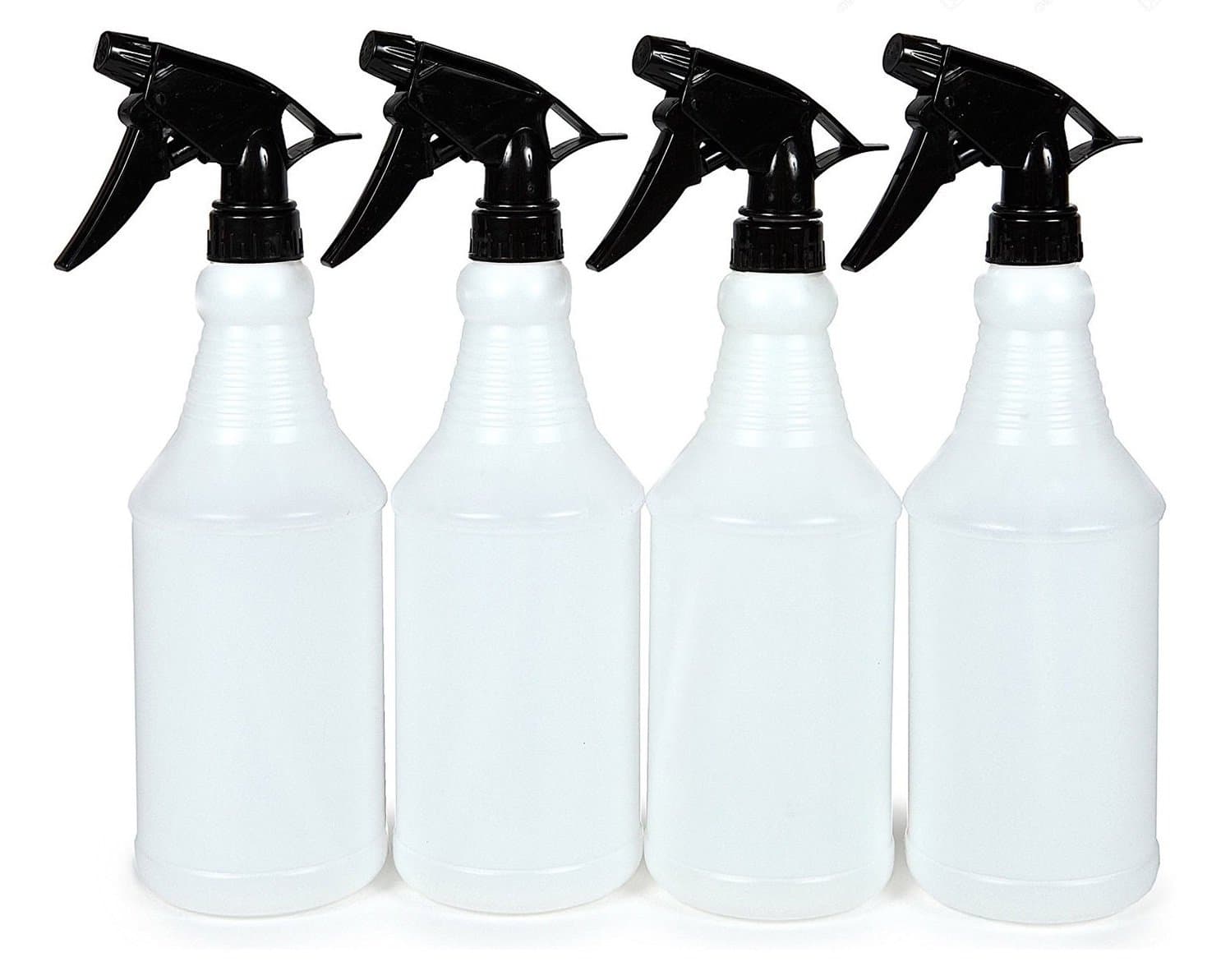 Plastic Trigger Spray Bottle 16 Oz Sprayer Chemical Resistant 4 Pack-Black