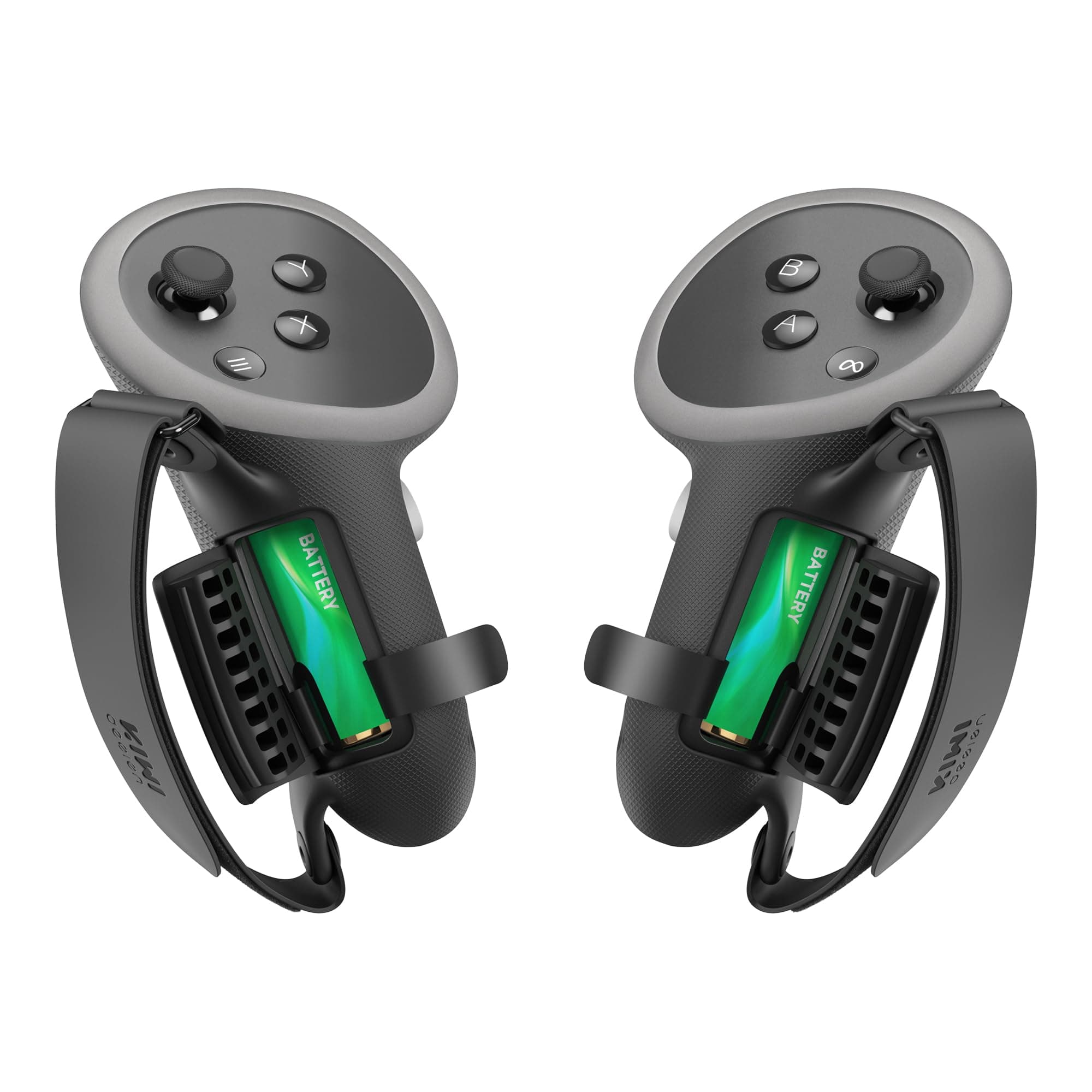KIWI design Upgraded Comfort Controller Grips Compatible with Oculus/Meta Quest 3/3S Accessories, Hand Straps with Battery Opening