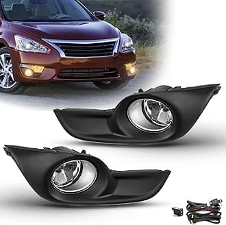 Fog Lights Assembly For 2013 2014 2015 Nissan Altima Sedan Replacement Fog Lamps Kit Clear Lens With Switch&Wiring H11 12V 55W Halogen Bulb