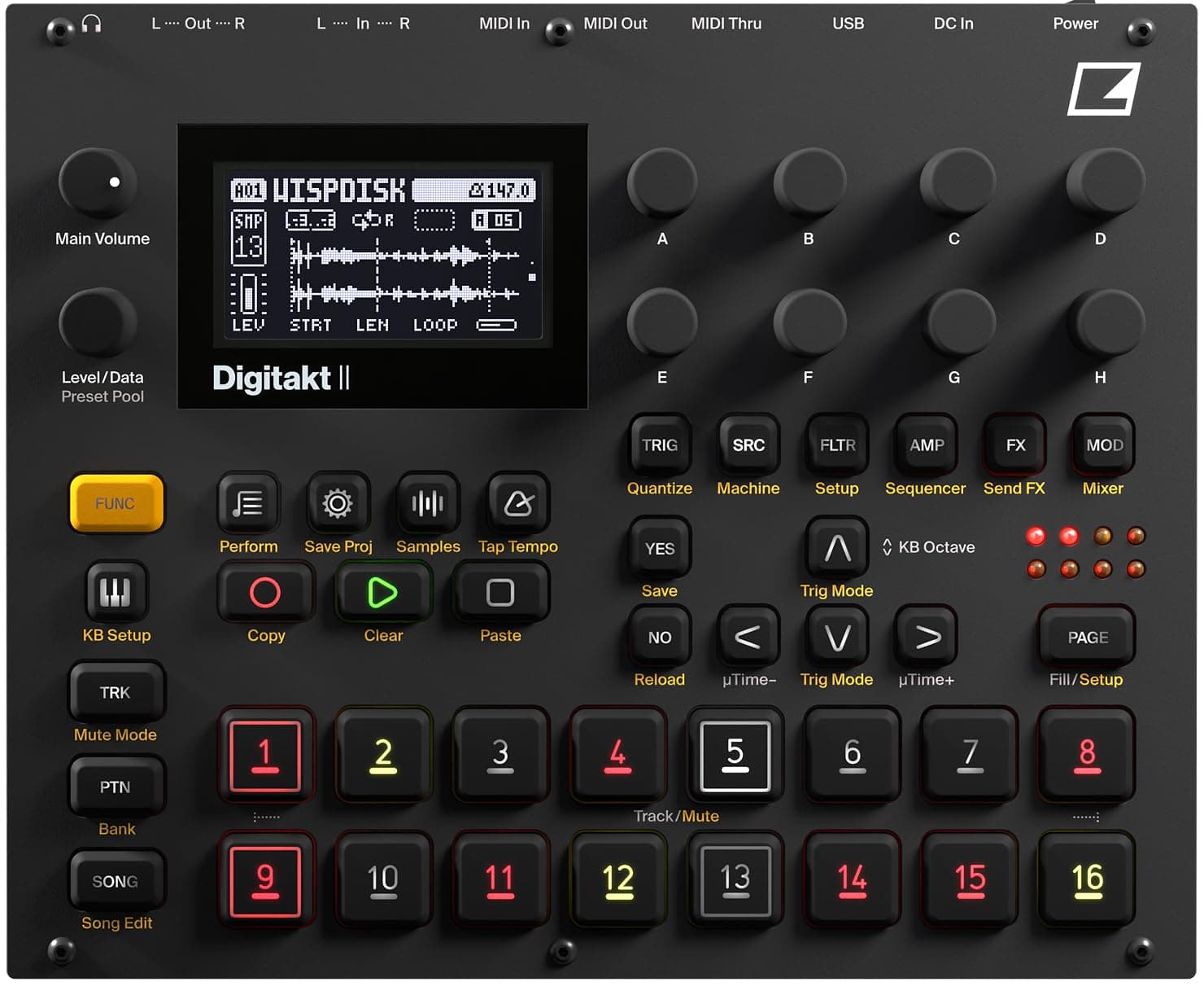 E-Lektron Digitakt II 16-Track Drum Computer and Sampler