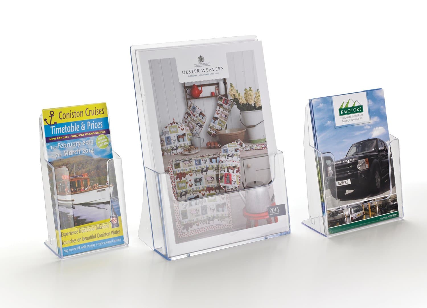 Wall Mounted Clear Acrylic Leaflet Holder A4 Pk 5