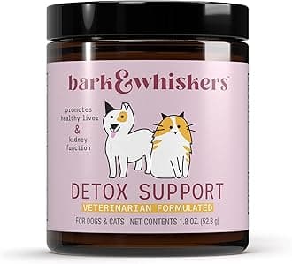 Bark & Whiskers Detox Support for Dogs & Cats, 1.8 Oz. (52.3 g), Promotes Healthy Liver & Kidney Function, Veterinarian Formulated, Non-GMO, Dr. Mercola