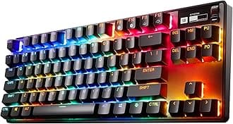 SteelSeries Apex Pro TKL Wireless - HyperMagnetic 2.4GHz Wireless Gaming Keyboard - World’s Fastest Keyboard - Adjustable Actuation - Esports Tenkeyless - PBT Keycaps - USB-C - American QWERTY Layout