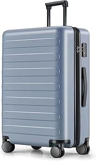 NINETYGOCarry on Luggage 22 X 14 X 9 Airline Approved, 20 Inch Luggage for 3-5 Days Travel, Double Spinner Wheels, 100% Hardshell PC, TSA Lock, Shadow, Checked-80L-26", 26 Inch Luggage With Spinner