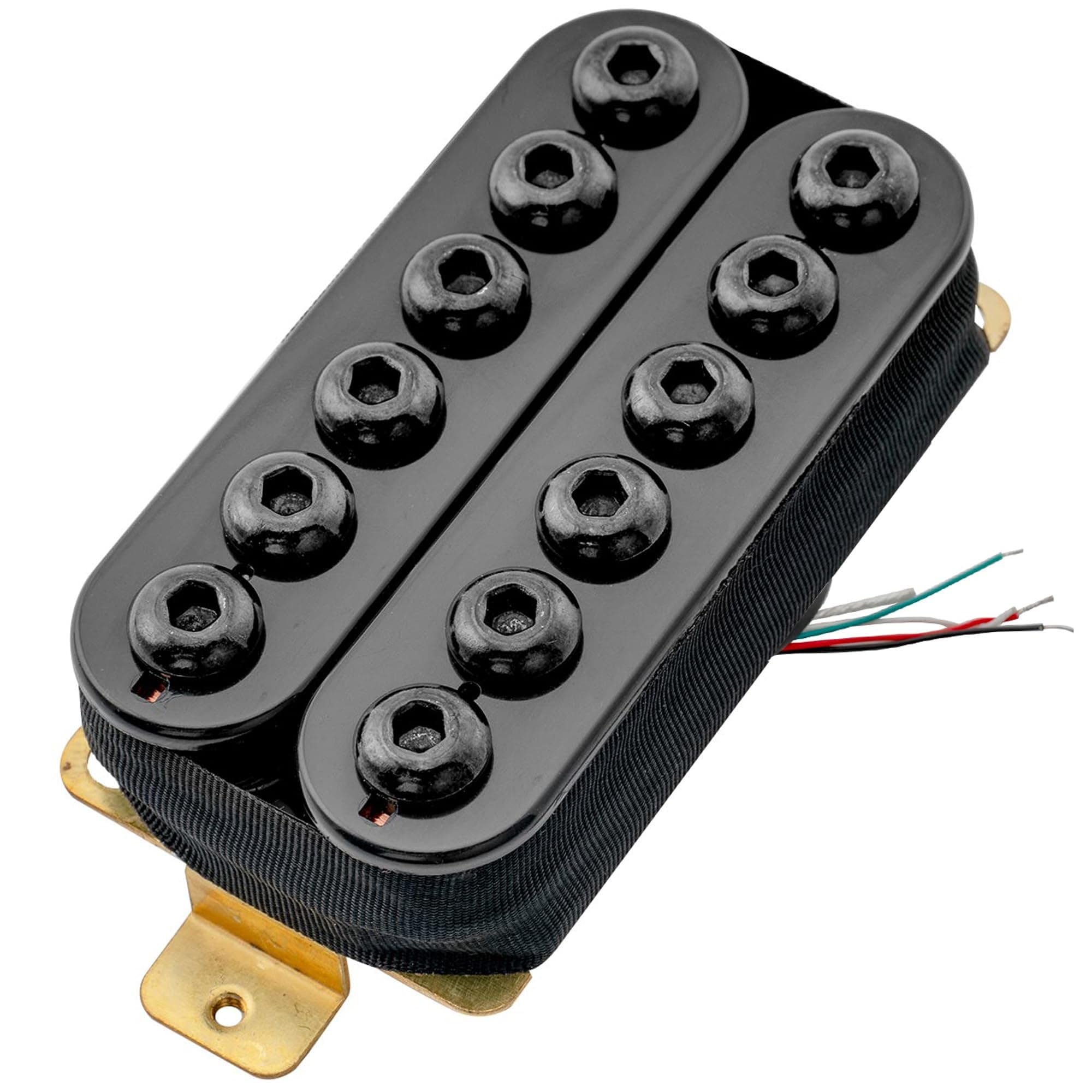 Artec HIVB Invader Style Uncovered Adjustable Hexagonal Poles Ceramic Humbucker Electric Guitar Bridge Pickup 16.8K, Black
