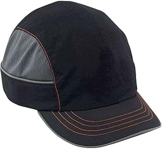 Ergodyne Safety Bump Cap, Baseball Hat Style, Comfortable Head Protection, Short Brim, Skullerz 8950,Black