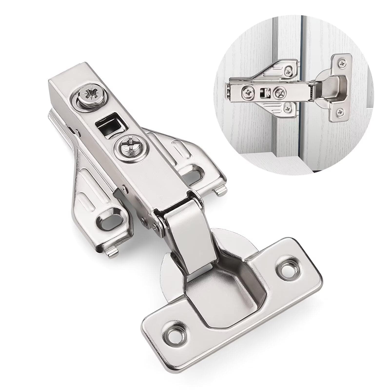 1 Pairs （2 Pack） Soft Close Kitchen Cabinet Door Hinges fit for Face Frame Cabinet,105 Degree Opening Angel Self Closing with Mounting Screws by Probrico