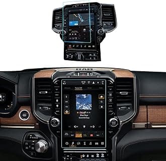 Car Screen Protector for 2019-2024 2025 2026 Dodge Ram 1500 2500 3500 Accessories TRX Rebel Laramie Limited Uconnect Trucks Pickup 12" Tempered Glass GPS Navigation Touchscreen Protector HD Clear