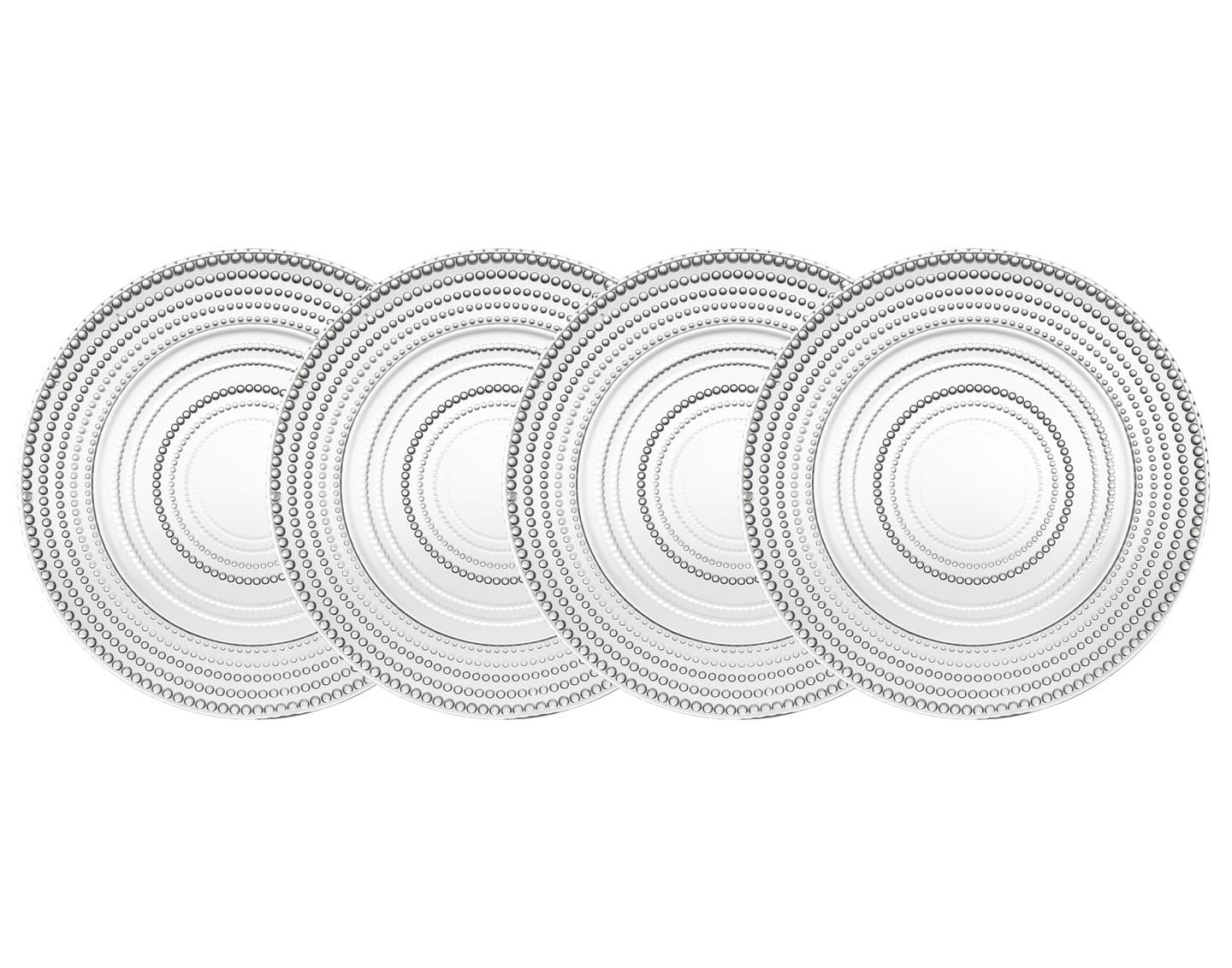 Glass Dinner Plates, Dinnerware Plate Set - Lumina,10.5", Set of 4