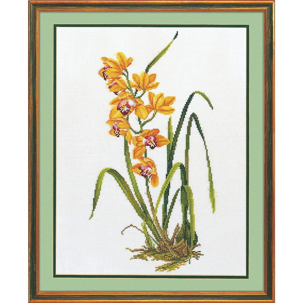 Yellow Orchid - Cross Stitch Kit