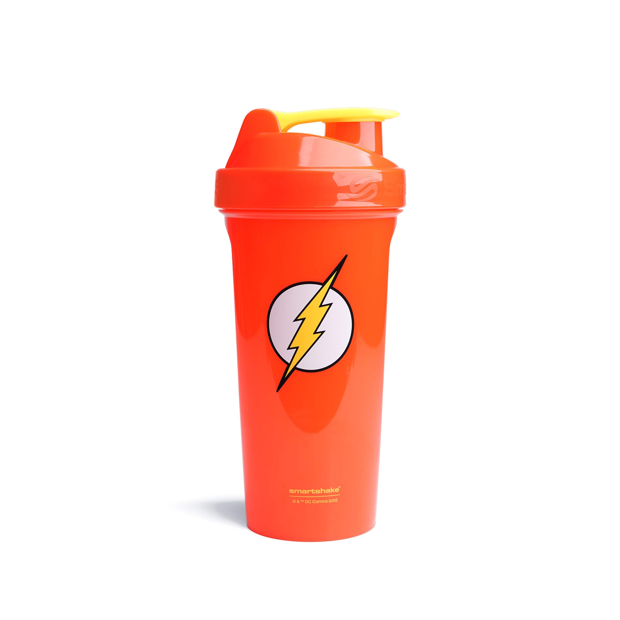Lite Justice League Protein Shaker Bottle 800ml – DC Comics The Flash Water Bottle, Leakproof BPA Free Gym Shaker Bottle for Protein Shakes and Protein Powder, The Flash for Men